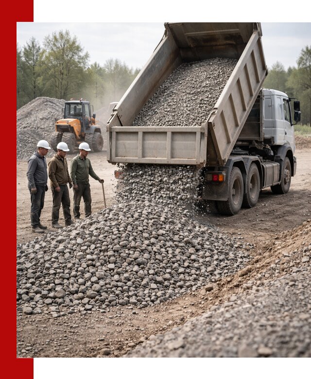 Доставка гравийного щебня фракции 70-120 в Энгельс