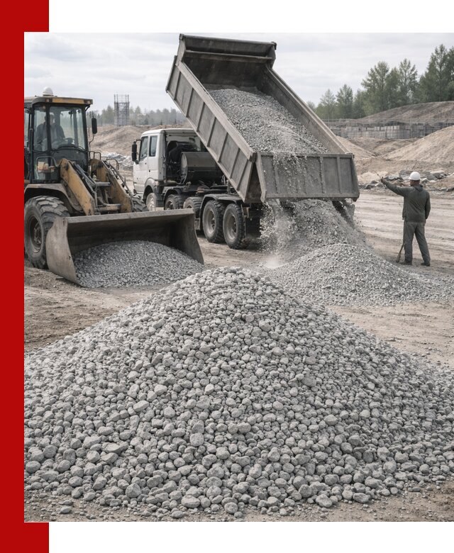 Доставка известнякового щебня фр. 5–20 в Энгельс