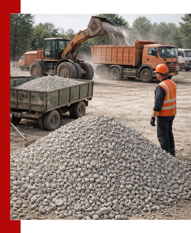 Доставка известнякового щебня фракция 20–40 в Энгельс