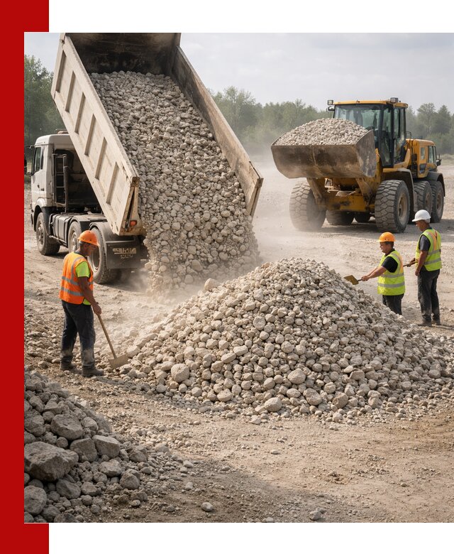 Доставка известнякового щебня фр. 40-70 в Энгельс