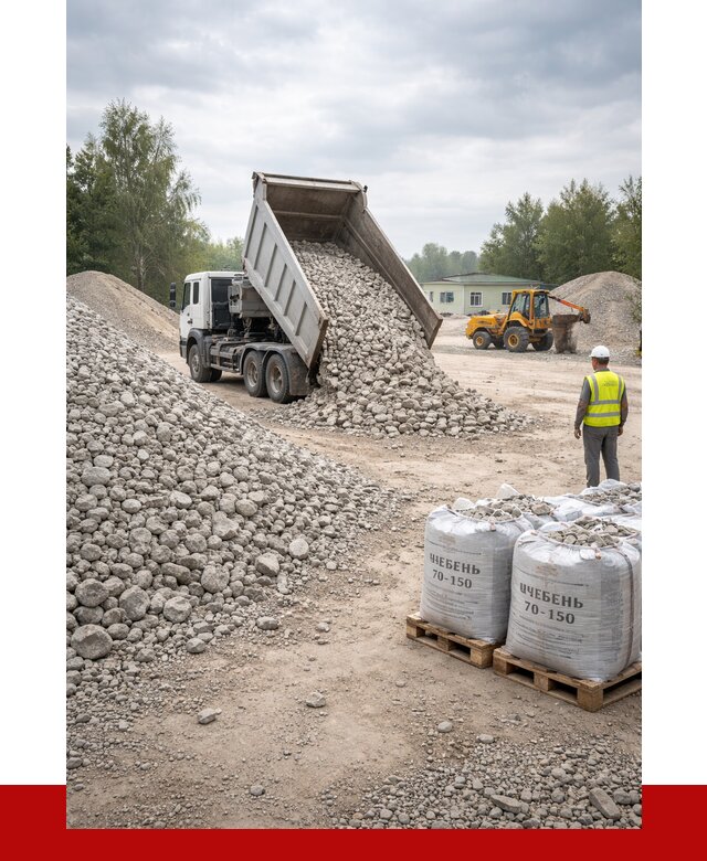 Известняковый щебень фракция 70-150 в Энгельс от 1332 р. | ПРОНЕРУДЭнг