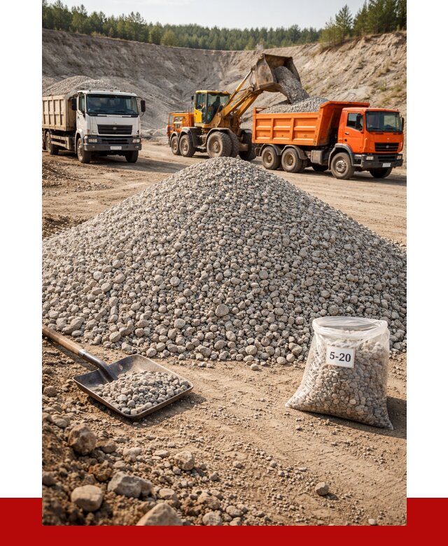 Доломитовый щебень фр. 5-20 в Энгельс от 4477 р. | ПРОНЕРУДЭнг