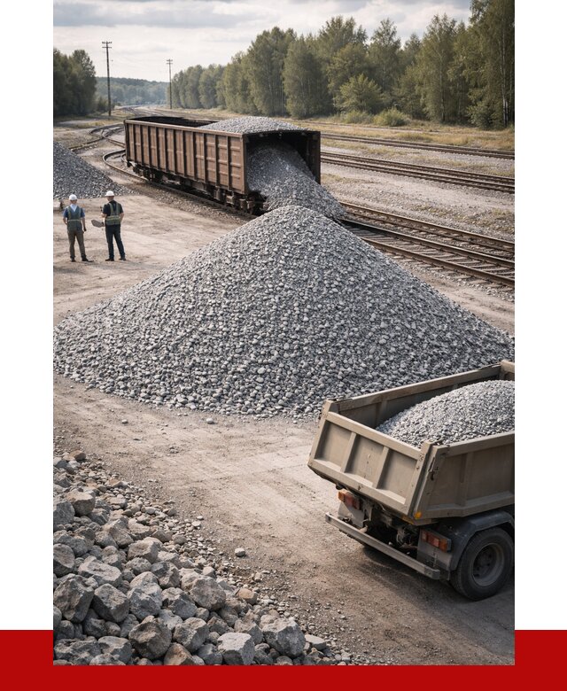 Железнодорожный щебень 20-60 в Энгельс от 1812 р. | ПРОНЕРУДЭнг