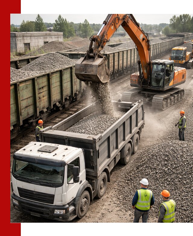 Железнодорожный щебень фракция 25–60 для поставок в Энгельс