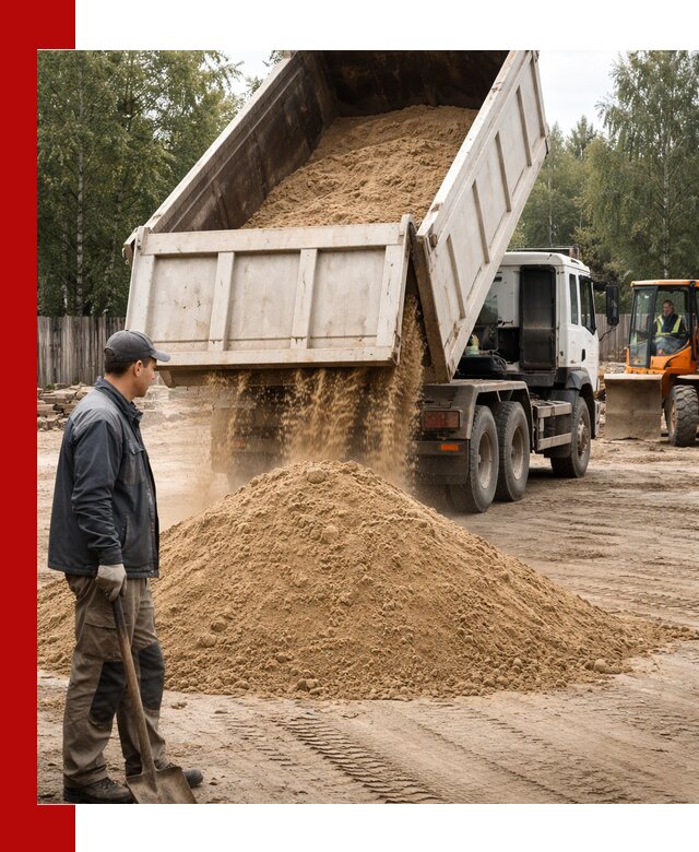 Доставка и продажа песка с разгрузкой в Энгельс