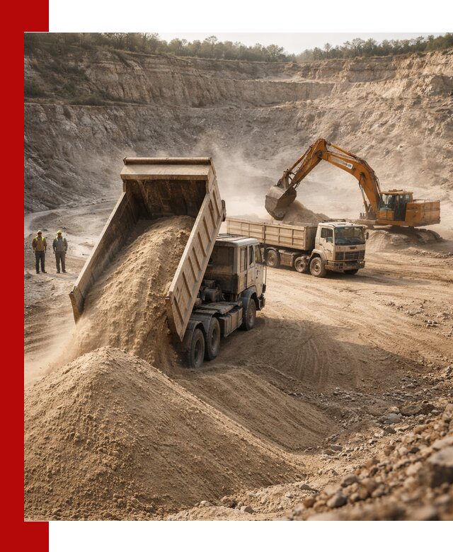 Карьерный песок навалом с доставкой в Энгельс