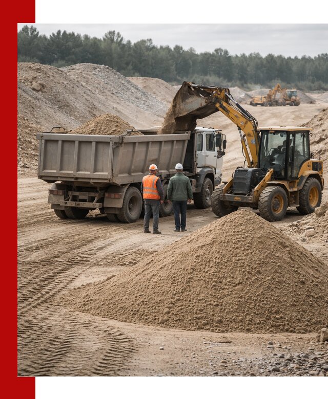 Карьерный среднезернистый песок с доставкой в Энгельс