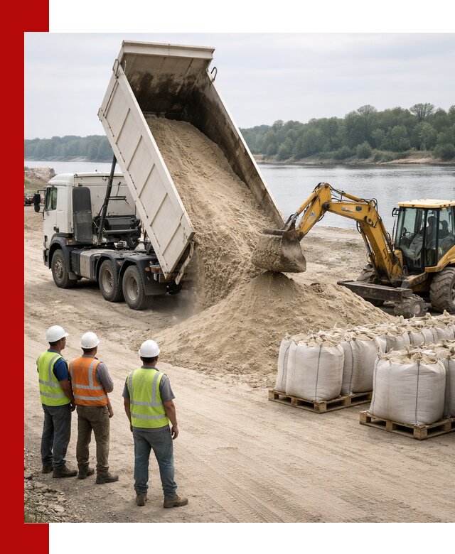 Доставка речного песка в Энгельс самосвалами и погрузкой