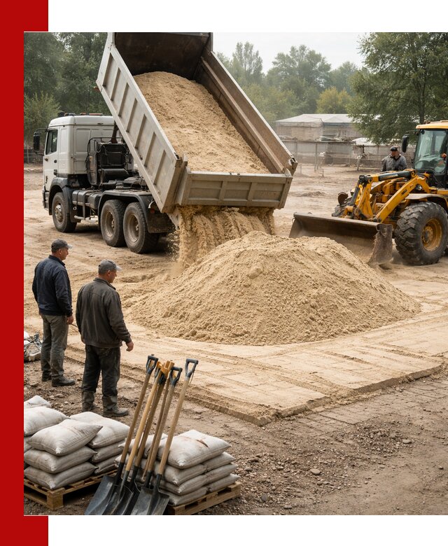 Доставка мытого песка в Энгельс с самосвалами по выгодной цене