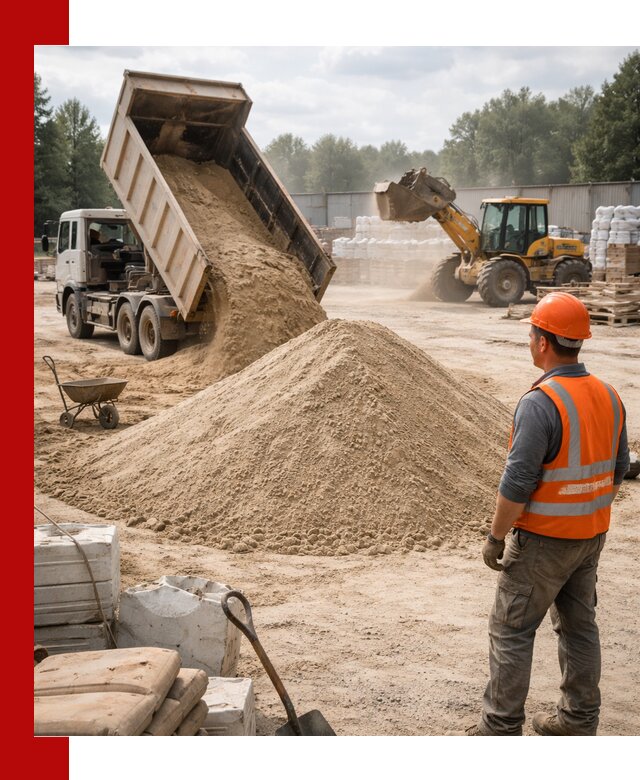 Доставка строительного песка с самосвалом в Энгельс