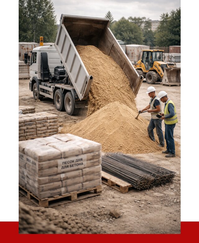 Песок для бетона в Энгельс от 2665 р. с доставкой, ПРОНЕРУДЭнг