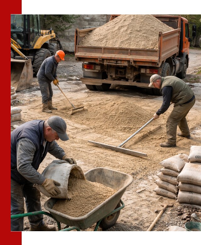 Поставка песка для стяжки в Энгельс с быстрой доставкой