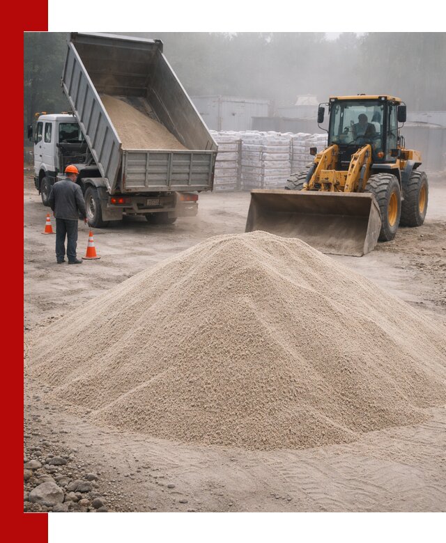 Кварцевый песок фракция 0–8 для стройработ в Энгельс