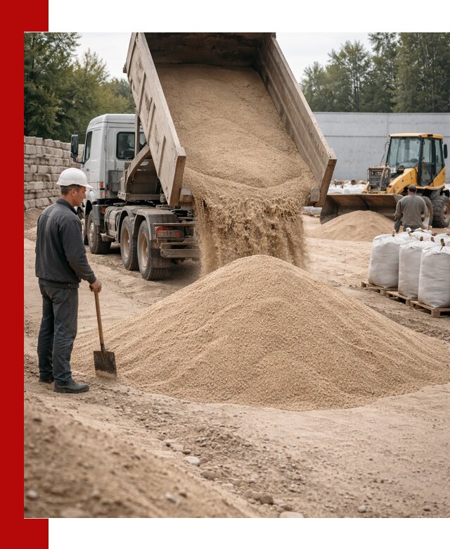 Кварцевый песок фракция 0–3 мм с доставкой в Энгельс