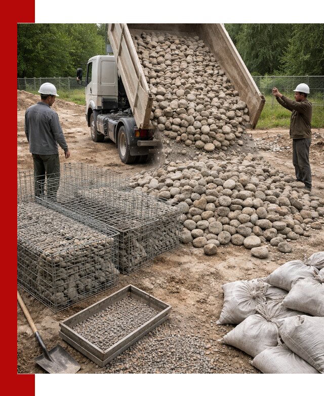 Камень для габионов фракция 70–151 в Энгельс