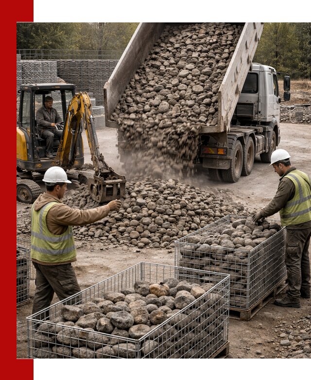 Камень для габионов фракция 100–201 в Энгельс