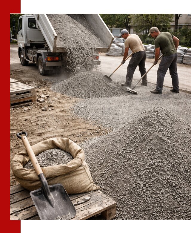 Отсев для тротуарной плитки в Энгельс — доставка и укладка