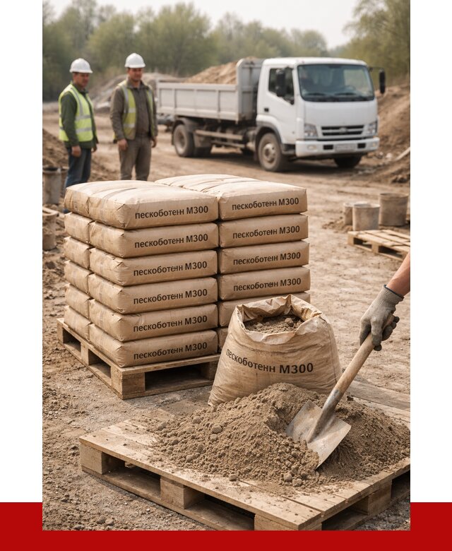 Пескобетон М300 в Энгельс с доставкой от 4956 р. за куб | ПРОНЕРУДЭнг