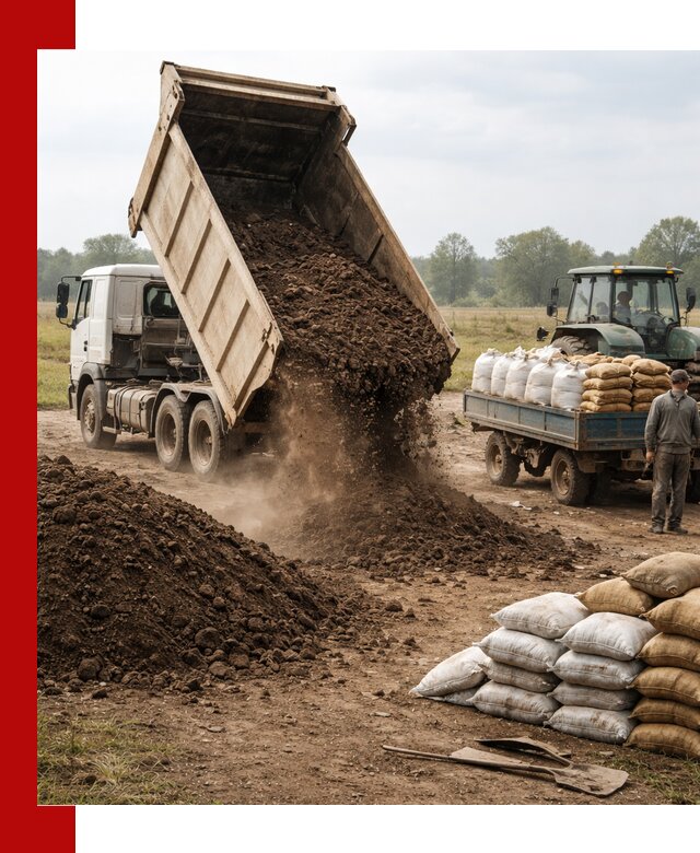 Доставка грунта и удобрений оптом в Энгельс для сельхоз и строительства