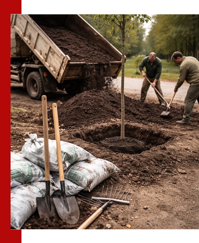Грунт для посадки деревьев в Энгельс — доставка и подготовка почвы