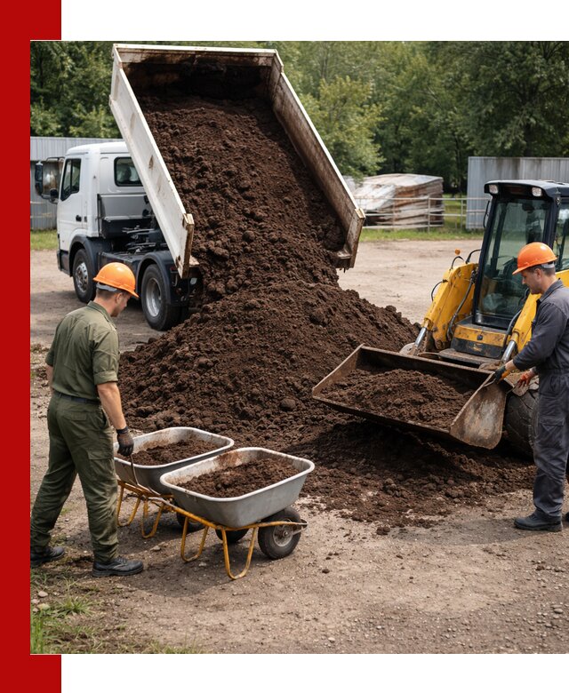 Доставка торфо-земляной смеси в Энгельс для огорода и ландшафта