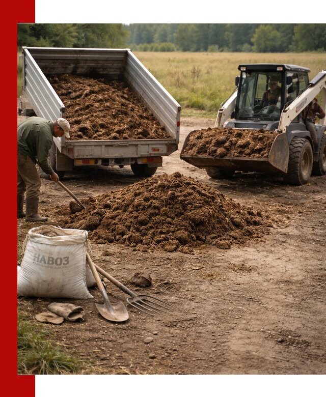 Доставка конского навоза в Энгельс с разгрузкой и доставкой на объект