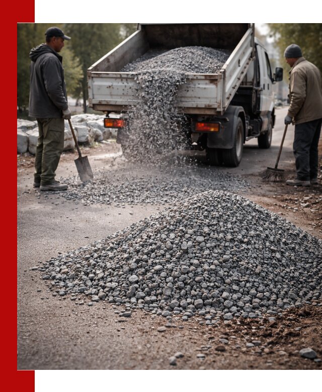 Гранитная крошка для посыпки дорог и тротуаров в Энгельс