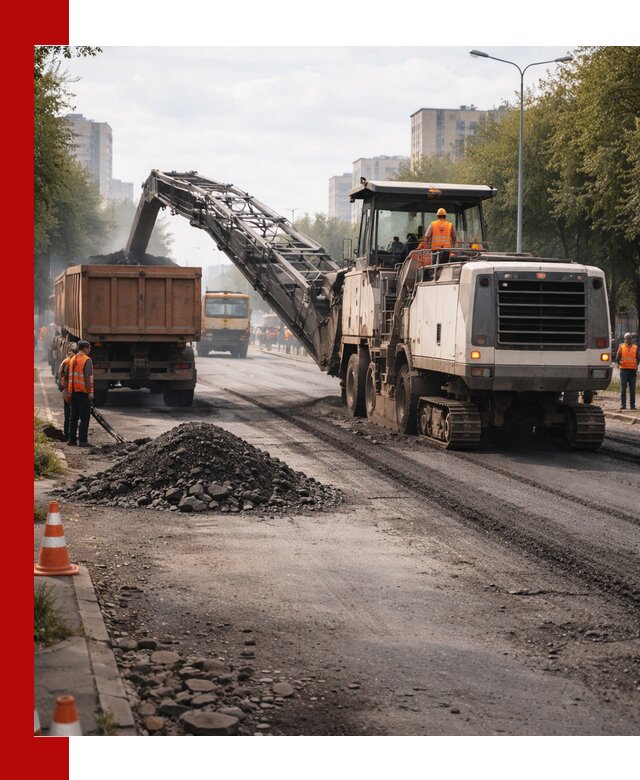 Фрезерованный асфальт в Энгельс — удаление и вывоз старого покрытия