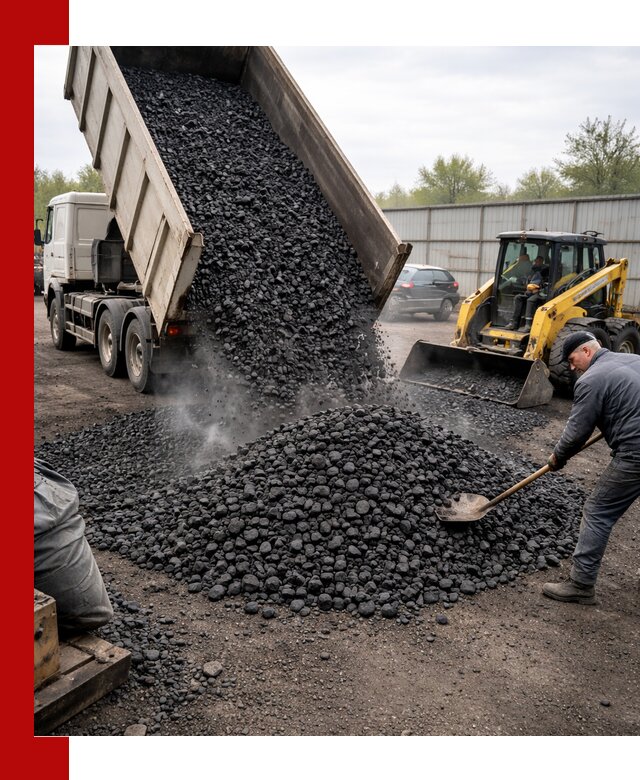Доставка угля орех в Энгельс оптом и в розницу