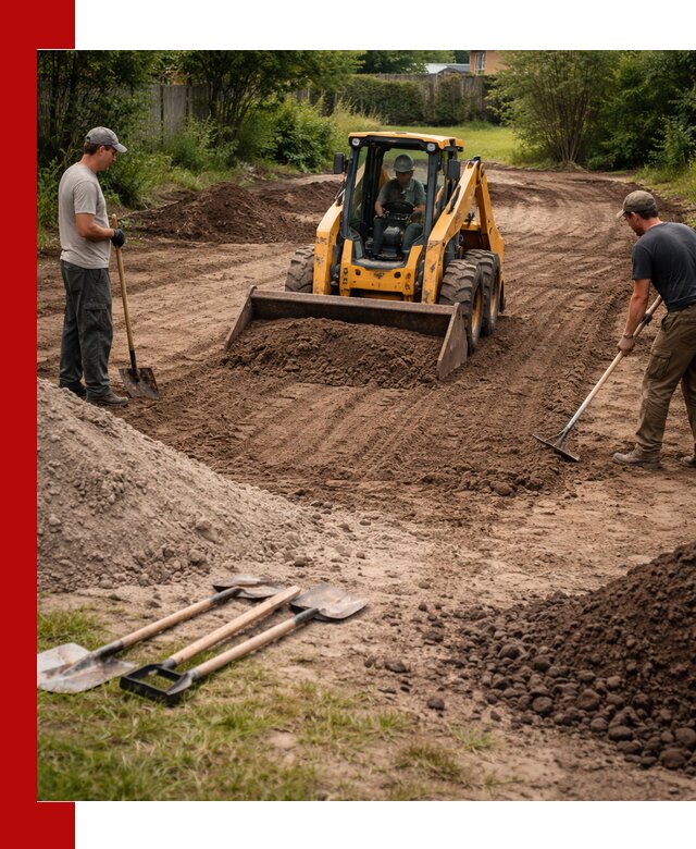 Планировка участка грунтом с вывозом и доставкой в Энгельс
