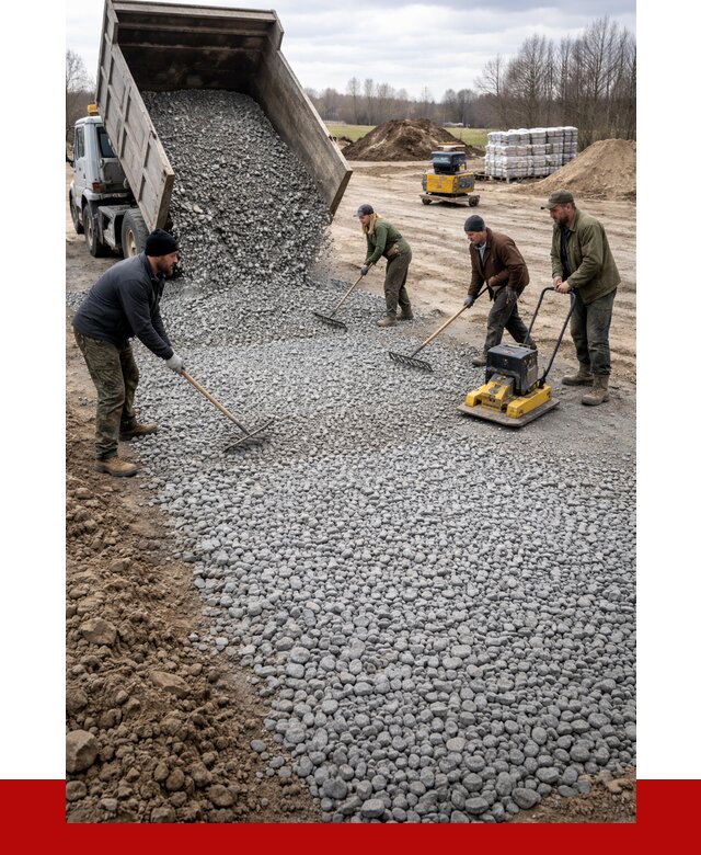 Устройство щебеночной подушки в Энгельс от 4797 р. ПРОНЕРУДЭнг